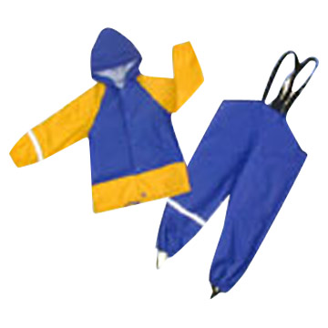 100% PVC Children's Rainsuits